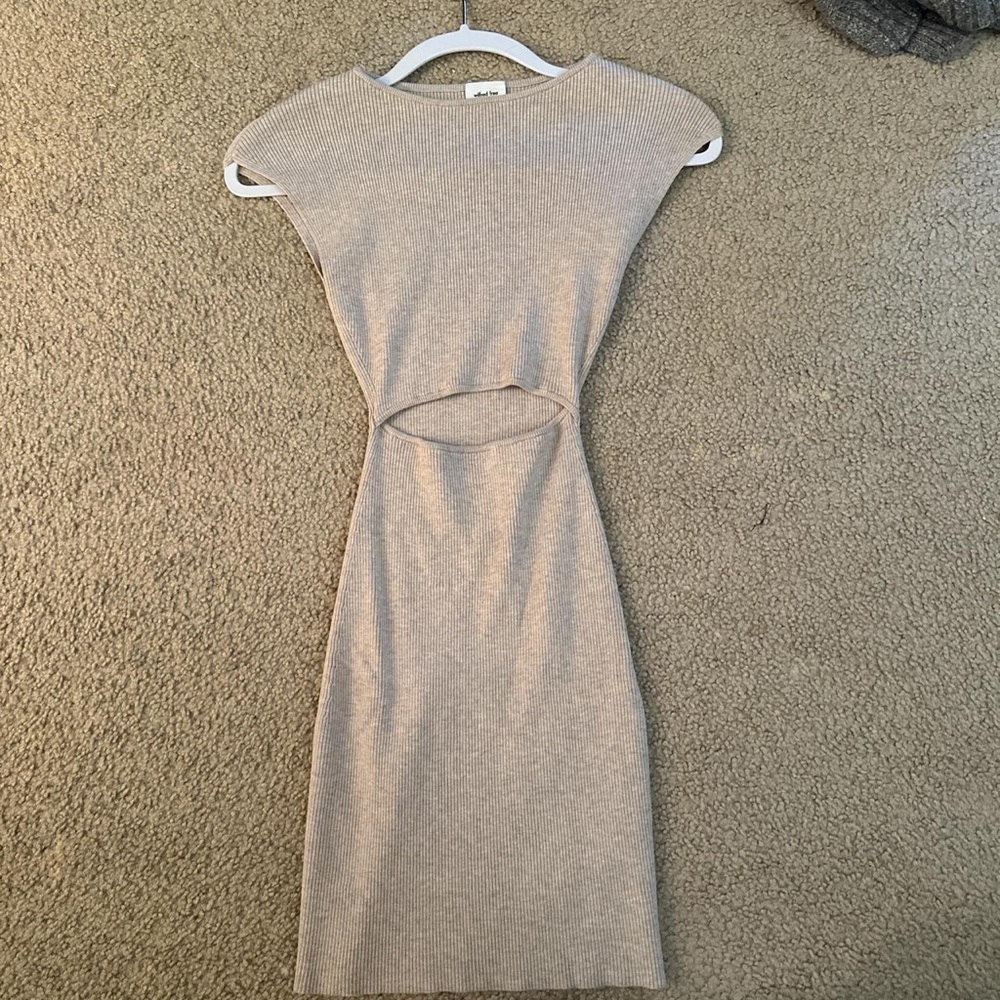 Aritzia Beige Backless Dress